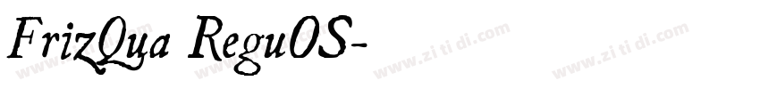 FrizQua ReguOS字体转换